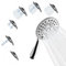 SparkPod Hochdruck Handbrause mit 6 Funktionen - Breiter Winkel - Luxus Design - Duschkopf Regendusche mit Stoppfunktion - Regenduschkopf - Duschkopf Massage - Starker Strahl - (Chrome) - Duschköpfe