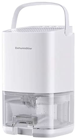 Deshumidificador, deshumidificador pequeño con apagado automático, deshumidificador portátil súper silencioso, sótano, baño, oficina, RV, deshumidificador inteligente, deshumidificador de baño