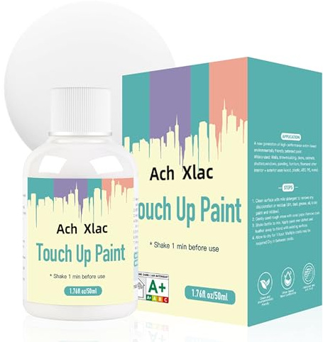 Touch up Paint, Matte White Finish, for Cabinets, 1.76 Fl OZ Multi Surface Touch Up Paint Pen for Scratch Repair for Wall, Door, Wood, Furniture, Interior and Exterior House Paint (Matte White)