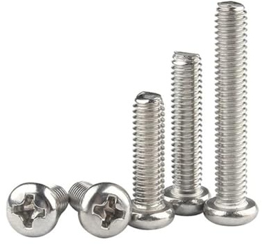 Metallschrauben 10 Stück Kreuzschlitz-Flachrundkopfschrauben M3 M3,5 M4 304 Edelstahl Kreuzschlitz-Maschinenschraube (Color : M3.5, Size : 20mm x10pcs)