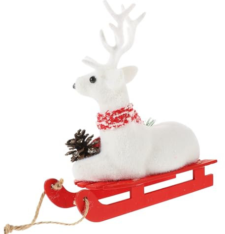Alipis Kleine Rentiere Skulptur Schaum Weihnachtsdeko Elch Statue Für Festliche Tischdekoration Im Schlafzimmer Und Büro
