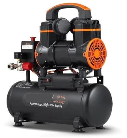 MZZYG Compresor De Aire Silencioso 9L 18L 24L 35L Bomba De Aire Portátil Silenciosa Sin Aceite For Reparación del Hogar Compresor Whisper De Inflado De Neumáticos Inflador RáPido(8L 900W)