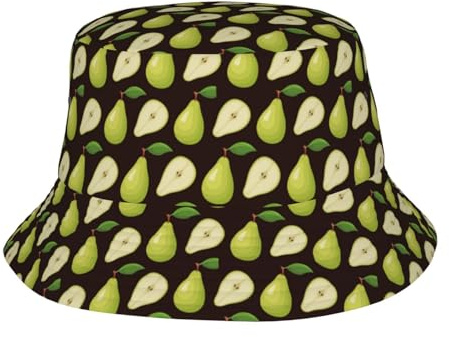 Chapeau bob, mignon chapeau cloche vert citron poire noir pour homme et femme, chapeau de soleil d'extérieur pour la plage, le golf, la pêche, les voyages