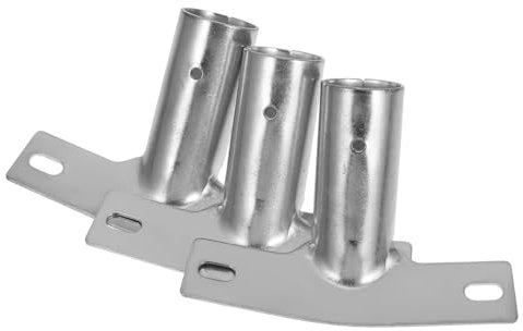 minkissy Broom Handle Holder Broom Head Bracket 3pcs Set Metal Pole Adapter for Household Cleaning Tools for Floor Brush Accessories in Uk