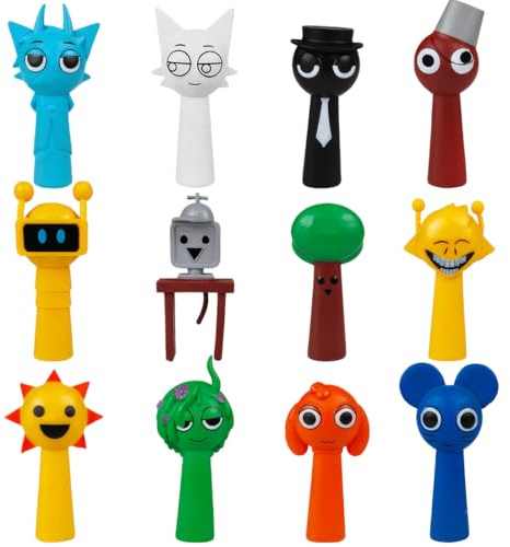 Philoctes Farbe Spielzeugfiguren,Bunte Mini Figures Set,Tortendeko Geburtstag,Kuchendeko,Figuren für Kinder,Gamer und Deko,Theme Party Supplies für Weihnachten und Geburtstage