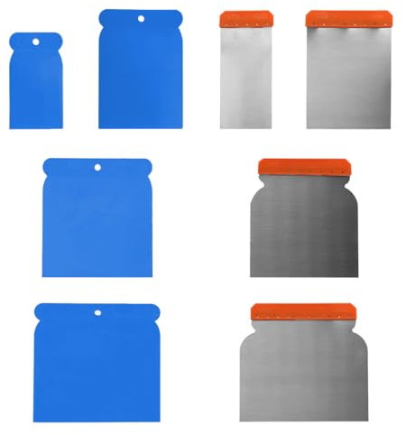 CATOR Spatole Infradito Plastica Set di 8 Pezzi Fori di Rattoppatura Irregolarità Manopola Resistente Facile Da Pulire Preciso spatola per stucco spatole per stucco spatola
