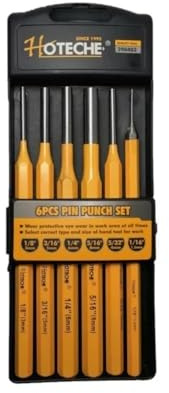 Kovalmax® Set 6 cacciaspine punzoni punteruoli conici scalpello tondo cacciachiodi