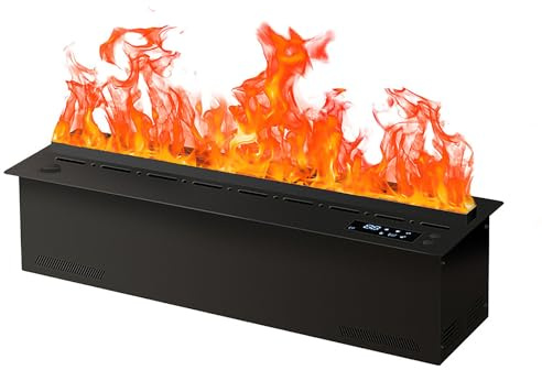 SHEUAO Humidificador De Llama De Núcleo De Chimenea Electrónico,Chimenea Eléctrica De Vapor De Agua 3D,Niebla Fría Difusor Ultrasilencioso,Control Remoto,Control Táctil,500mm