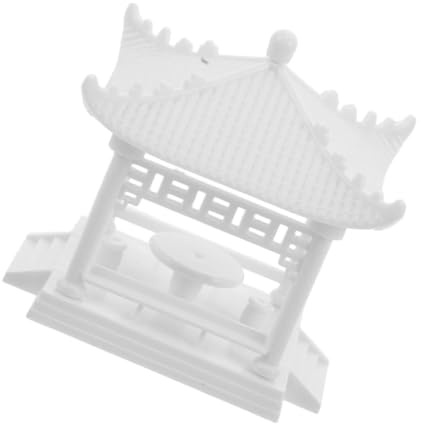 YARNOW Maqueta del Pabellón De Parque DIY Blanco De Pabellón De Cuatro Esquinas para Decoración De Jardín Exterior Arquitectónico De Simulación para Paisaje Miniatura