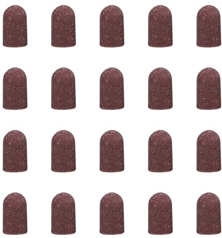 20 Pieces Ergonomic Sanding Caps 80-180 Grit Long Lasting Performances For Manicure Pedicure And Podiatry Cosmetic Sanding Accessories