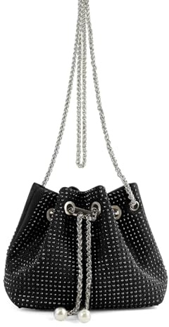 AfitLulu Lentejuelas Clutch Mujer Brillante Bolso de Noche Bolso Cadena Elegante Bolso de Mano Mujer Bolso Crossbody Bag con Cadena Desmontable para Citas Fiestas Banquete