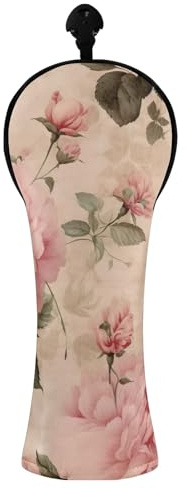 Coperture per mazze da golf vintage rosa rosa con etichette numerate, per driver ibridi in legno, uomini e donne, pelle PU
