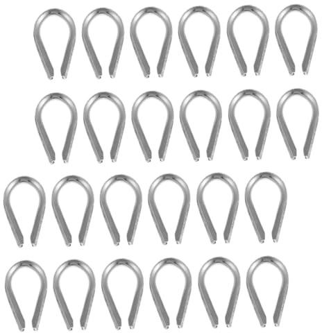 VILLFUL 30 Guardacabos de Acero Inoxidable 304 para Cable de Acero Anillos Triangulares de Refuerzo Juego de 30 Piezas M6 para Eslingas y Aparejos Seguros