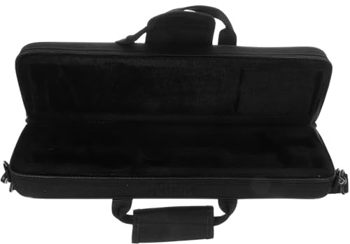 HOMOBABE Bolsa para Flauta de Oxford Estuche Ligero y Duradero para Almacenamiento y Transporte Seguro de Instrumento Musical Diseño Simple y Portátil Negro
