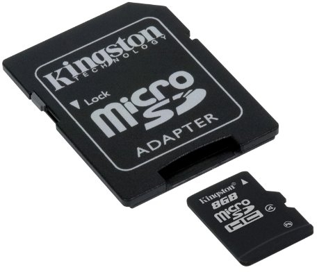 Kingston SDC4/8GB, Tarjeta micro SDHC de 8 GB, Negro