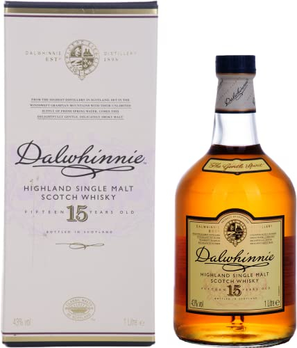 Dalwhinnie 15 Years Old Highland Single Malt Scotch Whisky 43% Vol. 1l in Geschenkbox