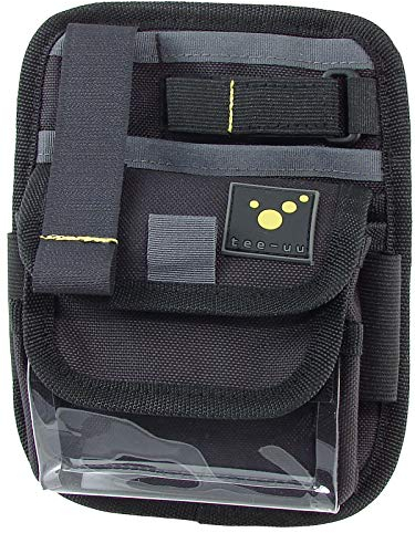 tee-uu MEDIC Rettungsdienst-Holster schwarz | Premium-Holster | für die umfangreiche Ausstattung | 5 Fächer | GLOVE-FIX System | Klarsichtfenster-Tasche | Elastikschlaufen | reißfeste Gürtelschlaufe