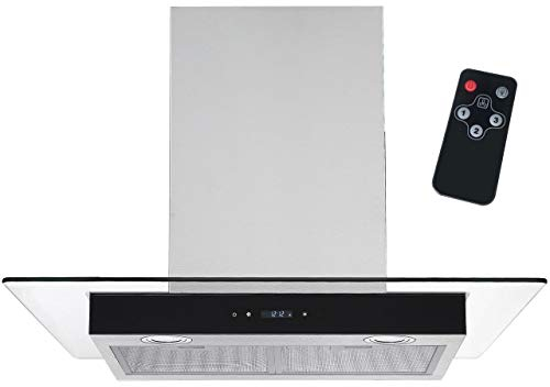 Syntrox Germany DH-210W-60 Touch Glas - Campana extractora plana con pantalla táctil y mando a distancia (60 cm)