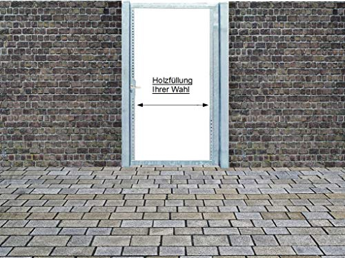 Tor Holztor Gartentor Hoftor Verzinkt mit Pfosten Ohne Holzfüllung (HxB) 180cm x 125cm