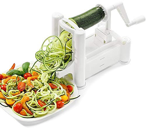 ANLIN 1 juego de rallador manual en espiral para pepinos, frutas, verduras, herramientas creativas de cocina
