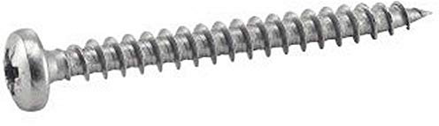 200X Spanplattenschrauben Halbrundkopf Kreuzschlitz Z A2 Edelstahl 4.5x20