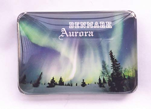 Aurora Denmark Kühlschrankmagnet, Souvenir, Geschenk, Dekoration für Zuhause und Küche, Magnet-Aufkleber, Aurora Dänemark Kühlschrank-Magnet-Kollektion