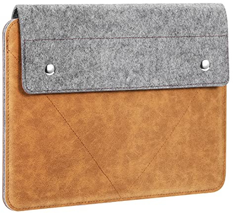MoKo 9-11 Zoll Tablet-Tasche mit Magnetverschluss | Passt für Tablet-Tasche passt für iPad Air 5/4 10,9 Zoll, iPad Pro M1 11 Zoll und Galaxy S8 11 Zoll, Grau & Braun