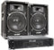 MAX8 Kit Sono DJ Ensemble Complet de Haut-Parleurs avec Amplificateur 400W - Idéal pour Animer Vos Soirées Black