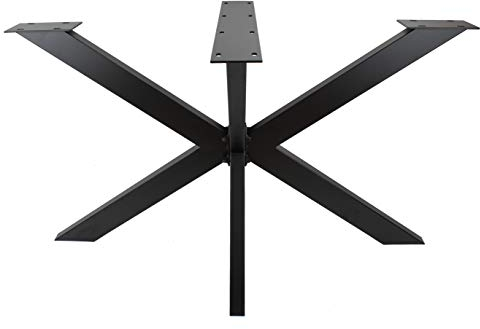 Natural Goods Berlin 1x Tisch-Gestell Spider | Schwerlast Tisch-Beine aus Metall in Schwarz | Einfache Montage | Tisch-Kufen für DIY-Projekte wie Schreibtisch & Esstisch | Tisch-Füße 71x68x120 cm
