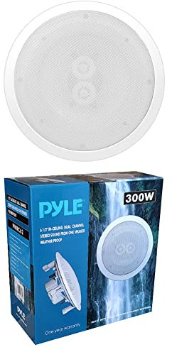 1 Haut-Parleur Compatible avec Pyle PWRC62 Double Canal étanche 16,50 cm 165 mm 6,5 150 Watts rms 300 Watts Max Plafond Mur hôtel Restaurant Sauna, 1 pièce