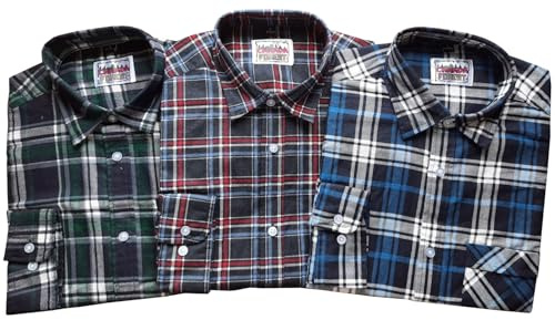 Canada Forest Herren 3er Set Holzfäller Arbeitshemden Extra Lang 70010-8 Gr. XXL 45/46