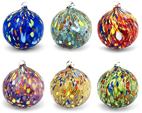 MAZZEGA ART & DESIGN 6 Weihnachtskugeln aus Glas I Colori di Murano (Mix)