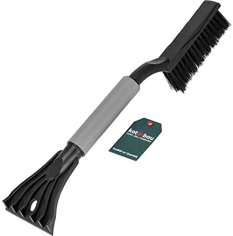 KOTARBAU® Grattoir à glace pour voiture avec balai - En ABS de qualité supérieure - 50 cm - Antidérapant, chaud - Poignée souple - Gratte-neige - Pour vitres de voiture et fenêtres