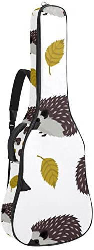 Akustikgitarrentasche Wasserdicht Gitarren Rucksack Dicke Weich Gepolstert Gelb Weiß Orange Stern Muster Nacht Konzertgitarre Tasche, Farbe4, 42.9x16.9x4.7 in, Taschen-Organizer