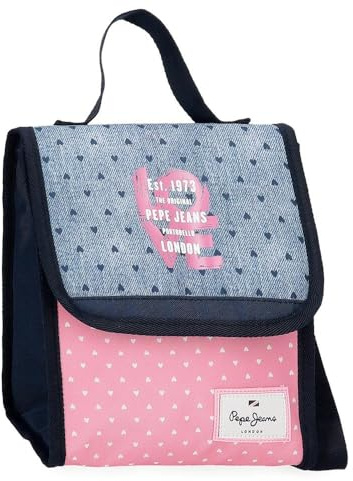Pepe Jeans Noni denim estuches, bandoleras, azul y rosa, Perfecto para organizar y llevar recogidos los lápices y bolígrafos, varios compartimentos. De Joumma Bags