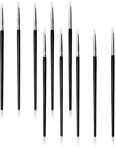 LuLiyLdJ Ton Farbe Sculpting Shapers Silikonpinsel Modellier Pinsel Colour Shaper Clay Shaper Modellier Werkzeug Pinsel Gummi Spitze Schnitzwerkzeuge Formen, Silikon Pinsel, Maskenpinsel, 10 Stück