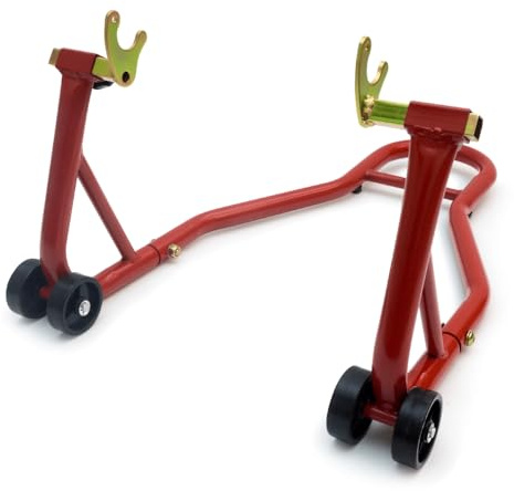 Béquille lève-Moto Support Roue arrière avec fourches pour Prise sur diabolos - Rouge