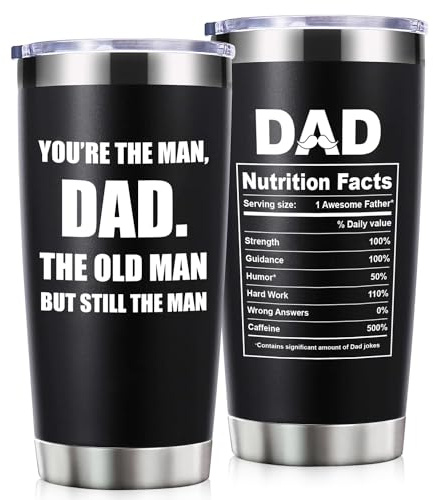 Dad Gifts from Daughter, Son - Ideal Gifts for Dad, Travel Mug 20 OZ Tumbler Presents for Dads, Funny Mug for Dads Gift