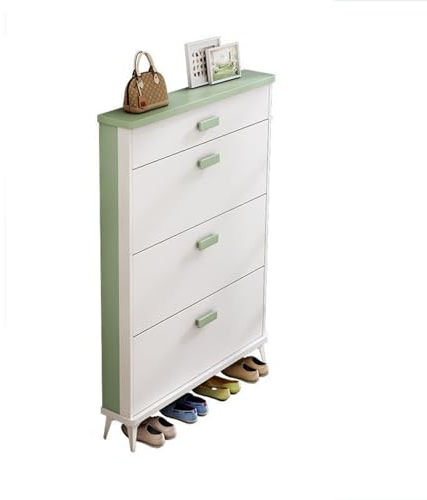 Schmaler Schuhschrank Multifunktions-Flip-Up-Eingang Schrank, Integrierte Schuh Ändern Hocker Und Schuh Rack, Geeignet Für Häuser Und Wohnungen (60X24X135Cm)