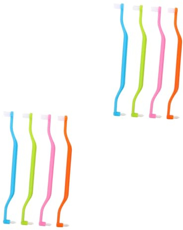 minkissy 8 Pièces Brosse À Dents À Double Tête Brosse À Dents Manuelle À Bout De Gomme Brosse À Dents Compacte Brosses À Dents Compactes Ménage Interspace Brosses À Dents Coniques