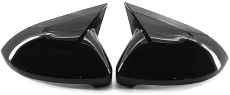 Auto Spiegelkappen für VW Golf 7 7.5 MK7 7.5 GTI R 2014-2019 Seitenspiegel Abdeckung Rückspiegel Abdeckkappe Ersetzen Sie die Tuning Zubehör,1 Pair Glossy Black