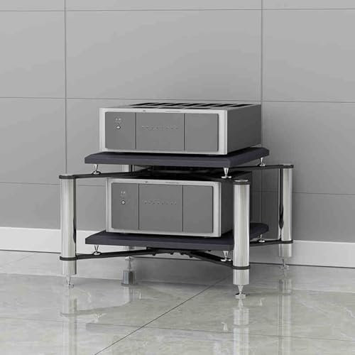SFJATTA Vintage Plattenspieler-Ständer, Vinyl Plattenspieler Stand, Beistelltisch Plattenspieler Schallplattenständer, Beistelltisch Plattenspieler Schallplattenständer(White Silver,70 * 70 * 50cm)