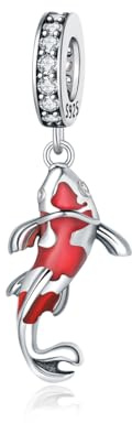 BIZK Charms Argent Sterling 925 Femmes Bijoux Pendentifs Compatible pour Bracelets Collier pour Les Mères, Les Amis, Les Amoureux (Breloque en Forme de Poisson)