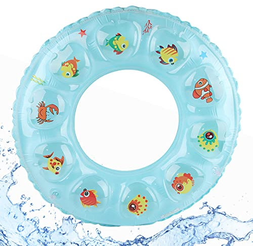 Schwimmreif Darryy Kinder Schwimmreifen, Schwimmring Kinder, Sommer, Poolparty, Schwimmreifen, Schwimmtier Kinder, Aufblasbares schwimmtier (Blau, 50)