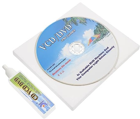 POPETPOP Vcd Player Cleaner Kit Cleaning Disc and Brush, Cd Dvd Cleaning System for Optical Lens Maintenance, Suitable for Home and Car Electronics