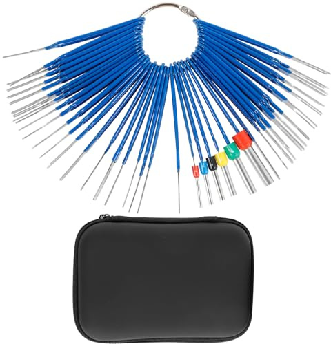 PEIZHIYC 41 Stück Terminal Entfernung Auspinwerkzeug 9cm Auspinwerkzeug Kfz Entriegelungswerkzeug mit Aufbewahrungsbox Terminal Removal Tool Kit für Autos Motorräder Haushaltsgeräte