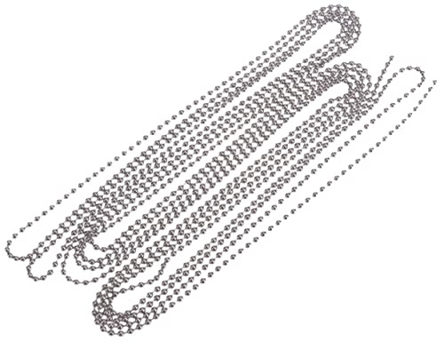 Stainless Steel Ball Chain 3 Meters Silver 3.5mm with 10 Connectors | Adjustable Length, Bottle Pendant Necklaces and Words Spelling Tile Pendant Necklaces, Chain Connector Set