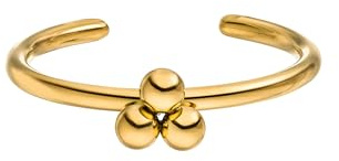 Purelei Earth Seed - Anello da donna regolabile con 3 sfere - Acciaio inossidabile placcato oro 18 K - design minimalista - sfere da 3 mm - oro/argento/oro rosa, Anpassbar, Acciaio inossidabile