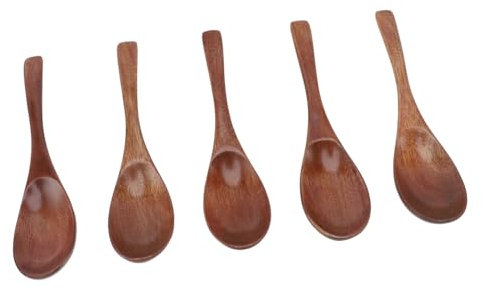6 PCS Cuillères en Bois Japonaises pour Manger de la Soupe Conception à Longue Manche Utilisation Multi-fonctionnale Utilisation Exquise de 6 Pouces de Long des Cuillères en Bois Peuvent être