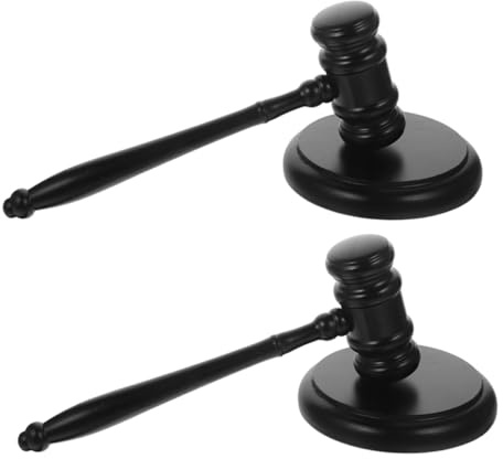 Gogogmee Maillets Bois avec Base Marteau de Justice pour Avocat et Juge Outil Pratique pour Enchères et Audiences Design Élégant et Professionnel